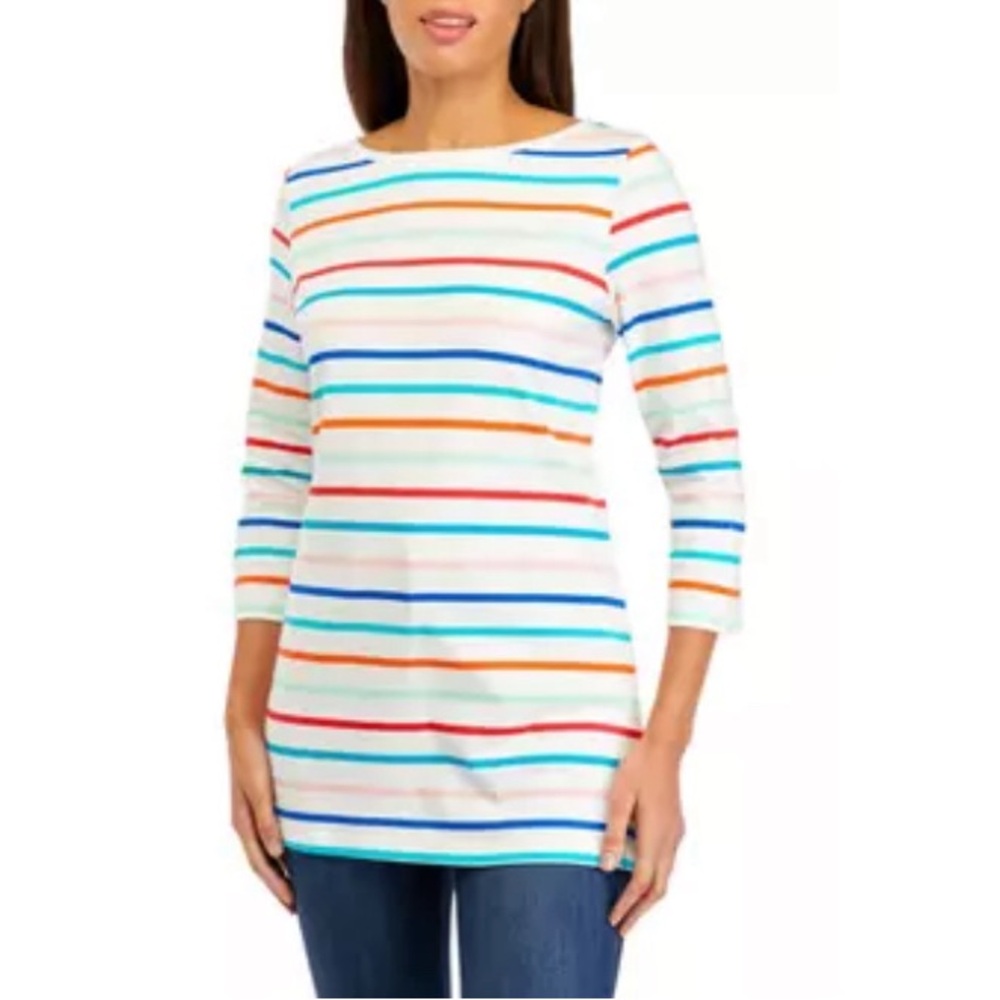 NWT Kim Rogers striped tunic